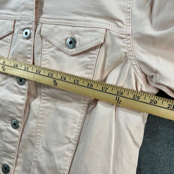 Belle by Kim Gravel Classic Jean Jacket Pale Dogwood Size Small - Picture 5 of 10